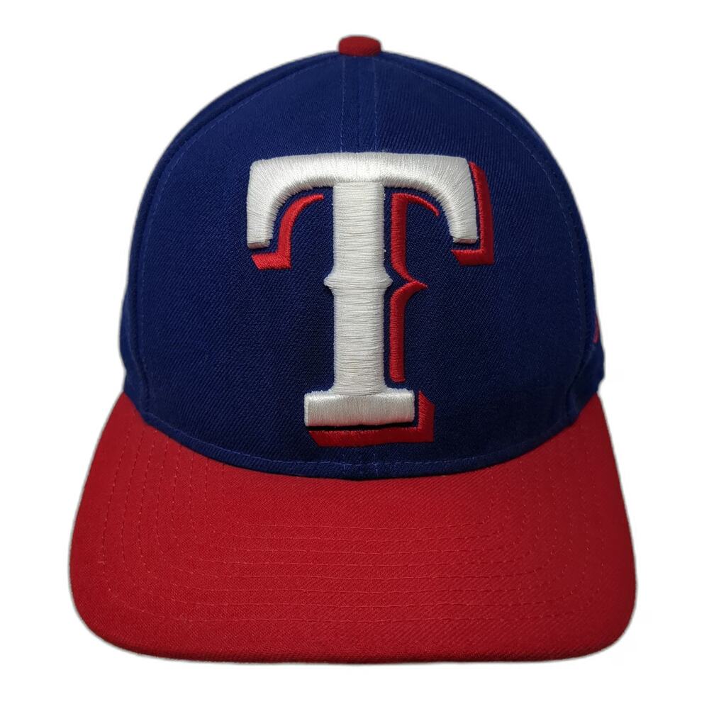 New Era Texas Rangers MLB Snapback Hat Blue Red One Size Flat Bill 9FIFTY OSFM